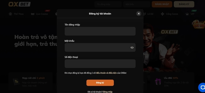 Hướng dẫn các bước tham gia cá cược tại OXBET
