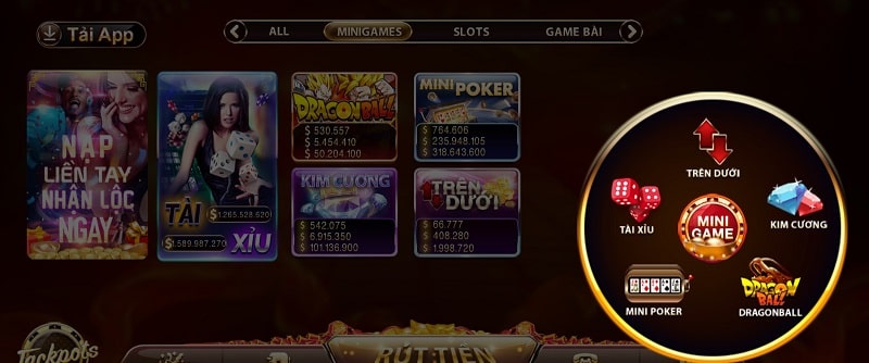 Trải nghiệm hệ thống game khủng tại Top88